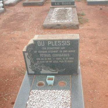 PLESSIS Petrus Gerhardus, du 1910-1959