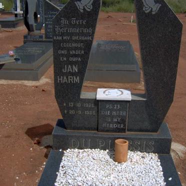 PLESSIS Jan Harm, du 1928-1985