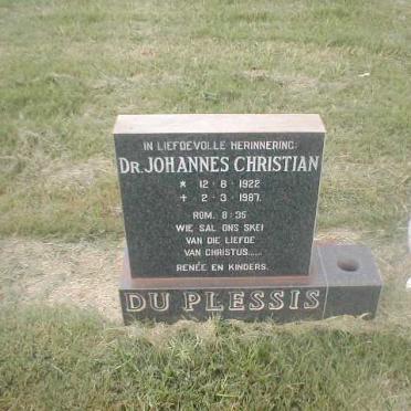 PLESSIS Johannes Christian, du 1922-1987