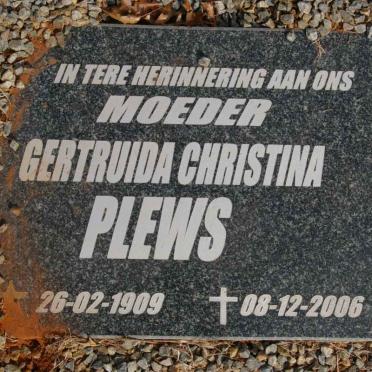 PLEWS Geretruida Christina 1909-2006