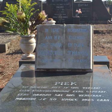 PIEK Christoffel Johannes 1923-1975