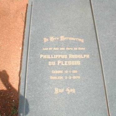 PLESSIS Phillippus Rudolph, du 1911-1970