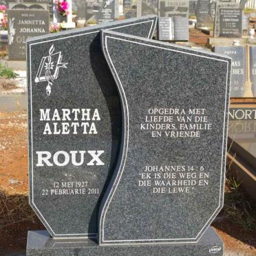 ROUX Martha Aletta 1927-2011