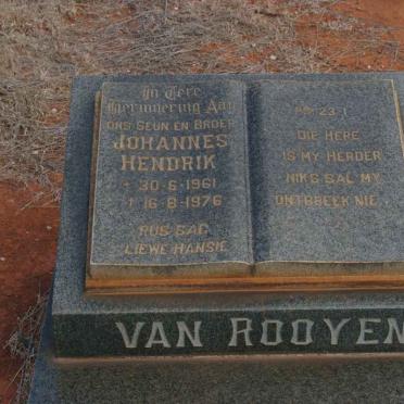 ROOYEN Johannes Hendrik, van 1961-1976