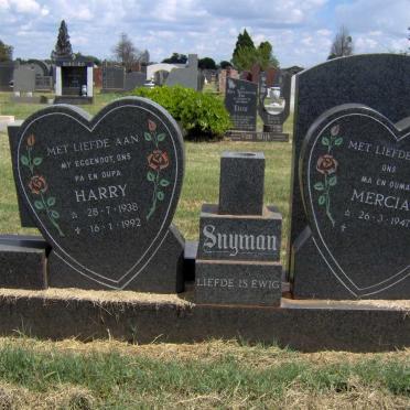 SNYMAN Harry 1938-1992 &amp; Mercia 1947-
