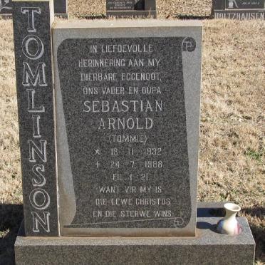 TOMLINSON Sebastian Arnold 1932-1988