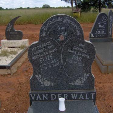WALT Ras, van der 1937-     &amp; Elize 1943-1997