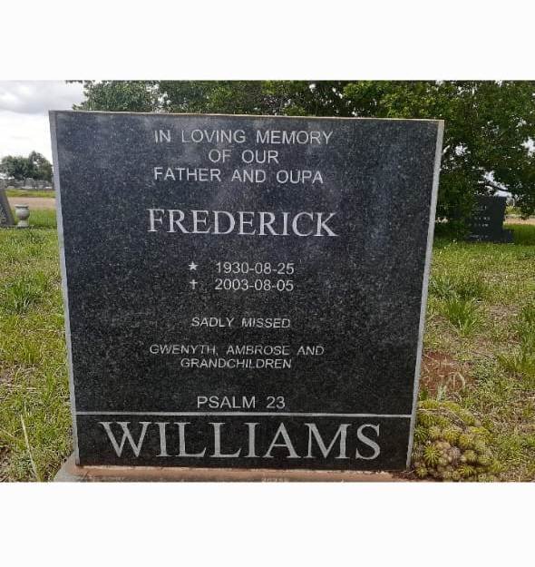 WILLIAMS Frederick 1930-2003