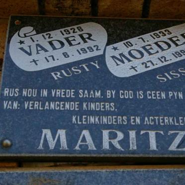MARITZ Rusty 1926-1992 &amp; Sissie 1933-1997