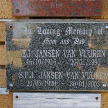 VUUREN S.P.J., Jansen van 1920-2003 &amp; E.I. 1916-1990