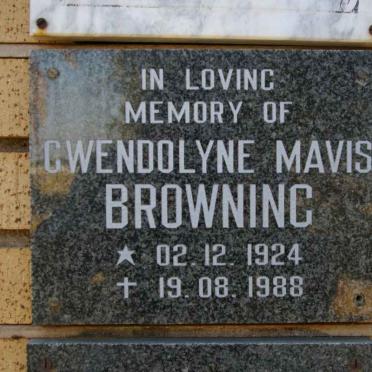 BROWNING Gwendolyne Mavis 1924-1988