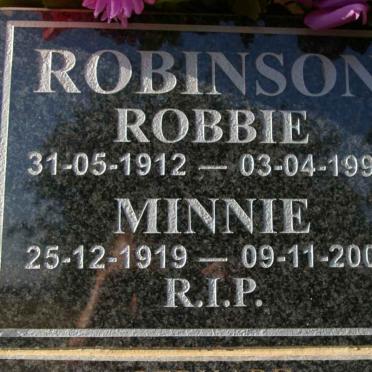 ROBINSON Robbie 1912-1992 &amp; Minnie 1919-2000