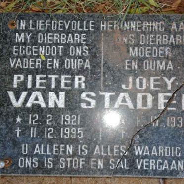 STADEN Pieter, van 1921-1995 &amp; Joey 1932-