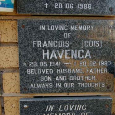 HAVENGA Francois 1941-1987