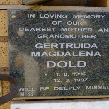 DOLD Gertruida Magdalena 1916-1997