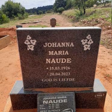 NAUDE Johanna Maria 1926-2023