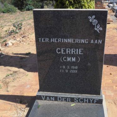 SCHYF G.M.M., van der 1941-2001