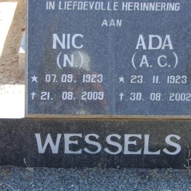 WESSELS N. 1923-2009 &amp; A.C. 1923-2002