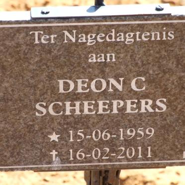 SCHEEPERS Deon C. 1959-2011