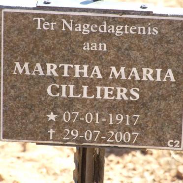 CILLIERS Martha Maria 1917-2007