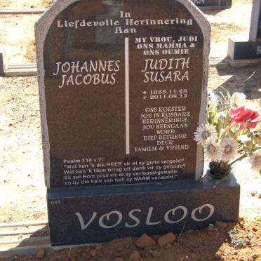 VOSLOO Johannes Jacobus &amp; Judith Susara 1933-2011