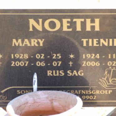 NOETH Tienie 1924-2006 &amp; Mary 1928-2007