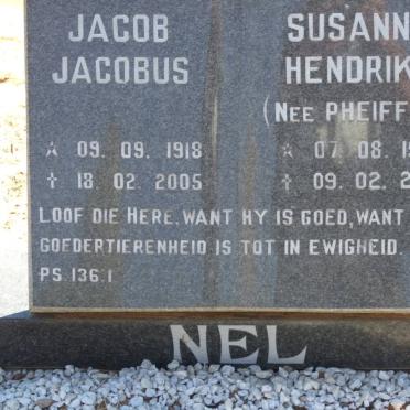 NEL Jacob Jacobus 1918-2005 &amp; Susanna Hendrika PHEIFFER 1917-2011