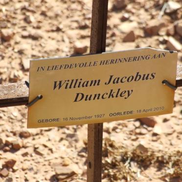 DUNCKLEY William Jacobus 1927-2010