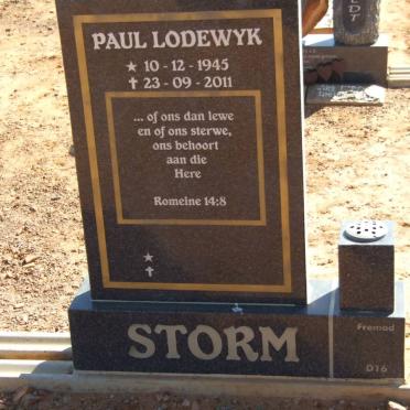 STORM Paul Lodewyk 1945-2011