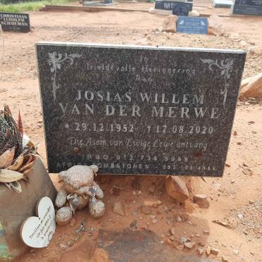 MERWE Josias Willem, van der 1952-2020