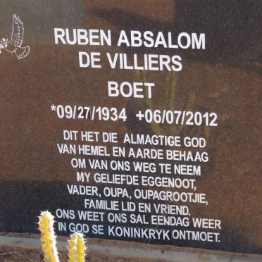 VILLIERS Ruben Absalom, de 1934-2012