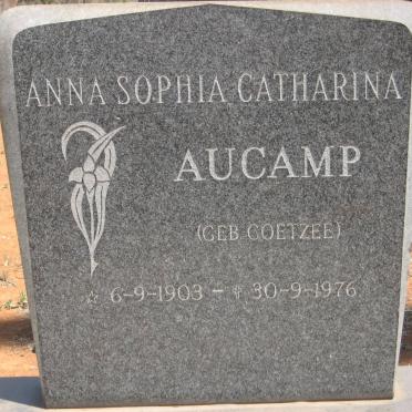AUCAMP Anna Sophia Catharina nee COETZEE 1903-1976