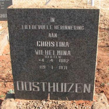 OOSTHUIZEN Christina Wilhelmina nee ELS 1882-1971