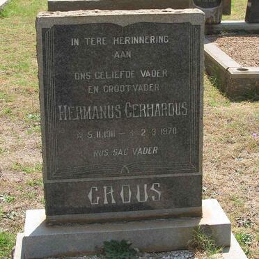 CROUS Hermanus Gerhardus 1911-1970