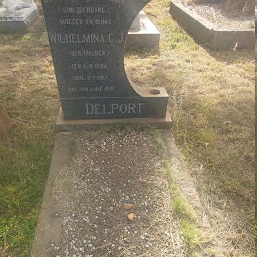 DELPORT Wilhelmina C.J. nee MULDER 1894-1967