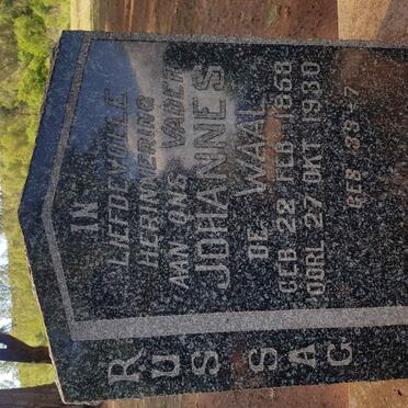 WAAL Johannes, de 1858-1930