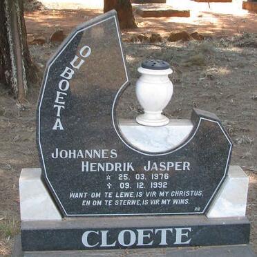 CLOETE J.H.J. 1950-2017 :: CLOETE Johannes Hendrik Jasper 1976-1992 _2