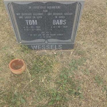 WESSELS Tom 1922-1994 &amp; Babs 1929-