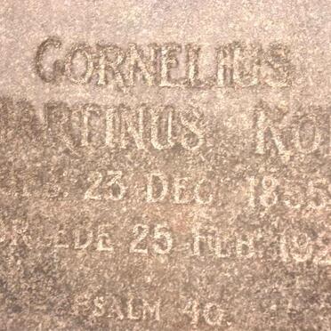 KOK Cornelius Martinus 1855-1928