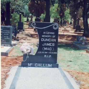 Mc CALLUM Duncan James 1918-1995