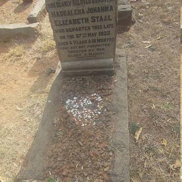 STAAL Magdalena Johanna Elizabeth -1923