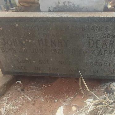 DEARLOVE John Henry 1921-1926