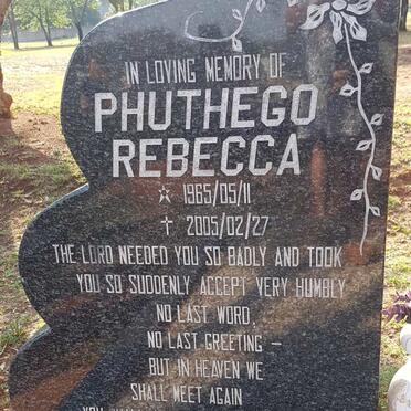 GWANGWA Phuthego Rebecca 1965-2005