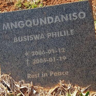 MNGQUNDANISO Busiswa Philile 2006-2006