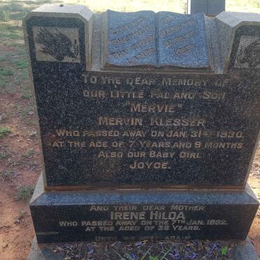 KLESSER Irene Hilda -1932 :: KLESSER Mervin -1930 :: KLESSER Joyce