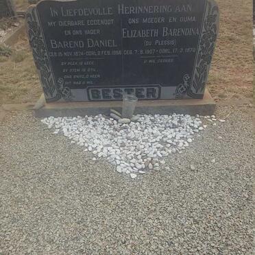 BESTER Barend Daniel 1874-1956 &amp; Elizabeth Barendina DU PLESSIS 1907-1970