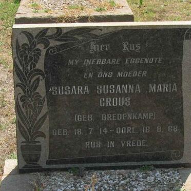 CROUS Susara Susanna Maria nee BREDENKAMP 1914-1968