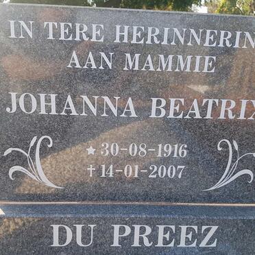 PREEZ Johanna Beatrix, du 1916-2007