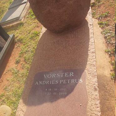 VORSTER Andries Petrus 1941-2009