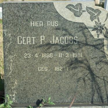JACOBS Gert P. 1888-1981